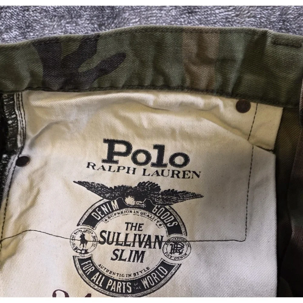 Polo Ralph Lauren Sullivan Slim Camo Jeans Mens 33x32 Camouflage Pony Hunting